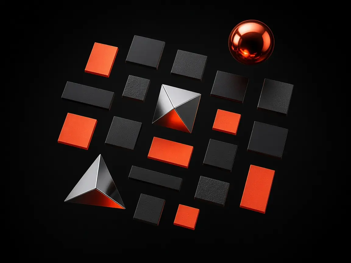 Generated abstract illustration for MCV.STUDIO Brand system